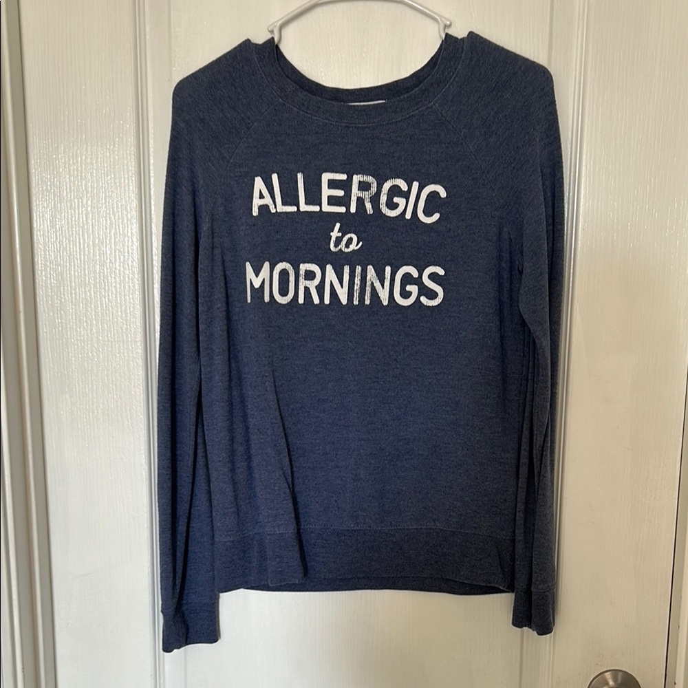 Allergic to Mornings Navy Sweater